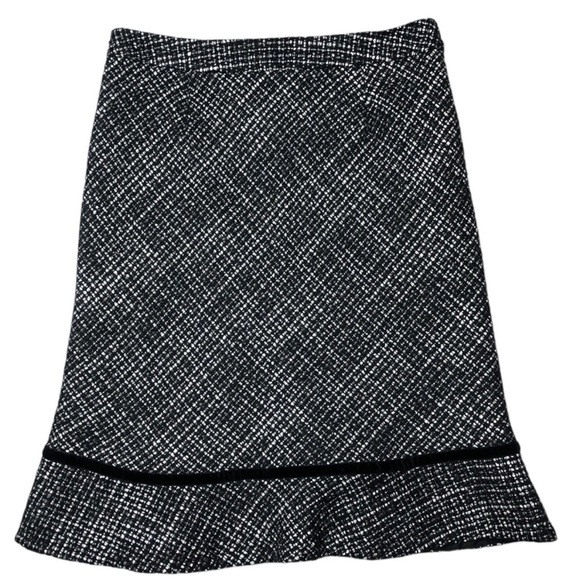 GAP BOUCLE TWEED MIDI SKIRT IN BLACK AND WHITE SIZE 10 - Picture 2 of 5